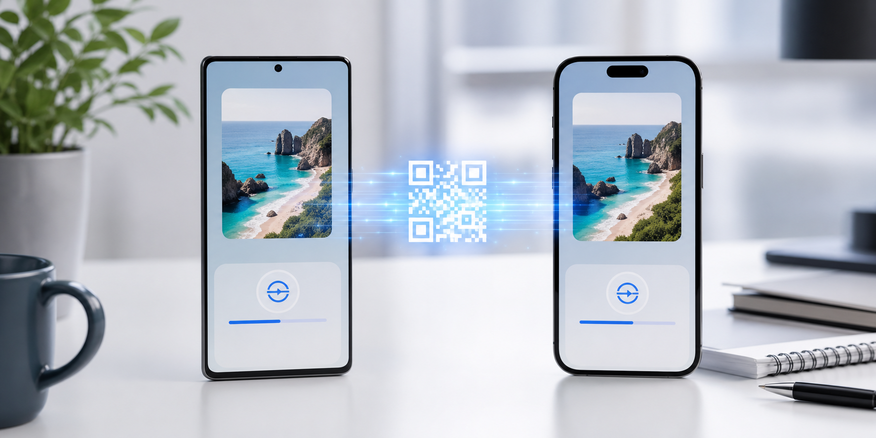 Imagem ilustrativa original sobre compartilhamento entre Android e iPhone